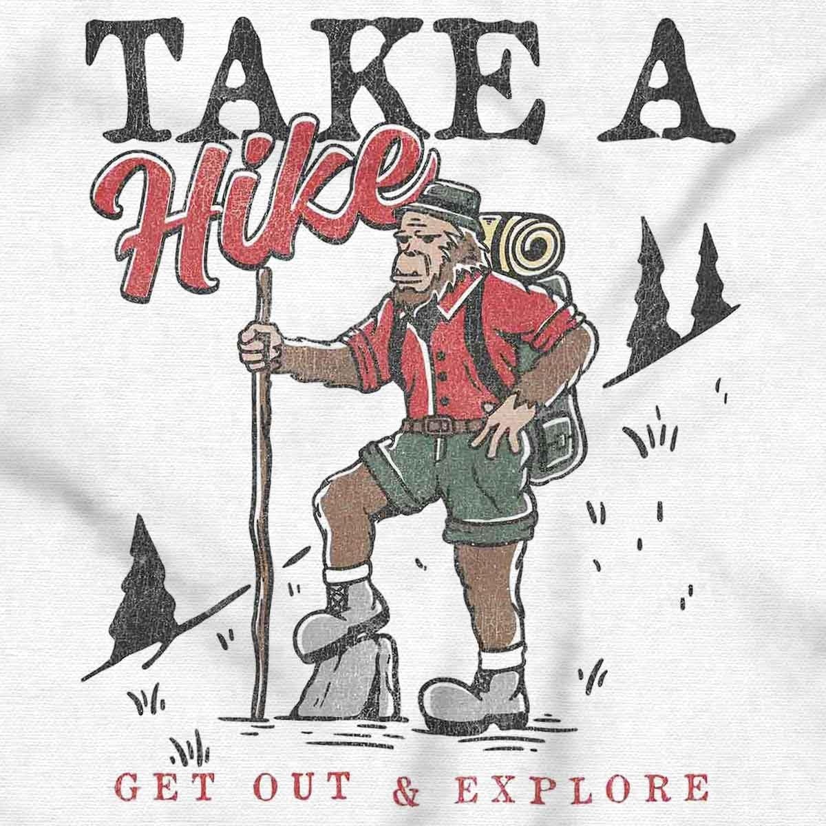 image:imageBigfoot Take A Hike Explore Outdoors Toddler Baby Graphic T ShirtWhite