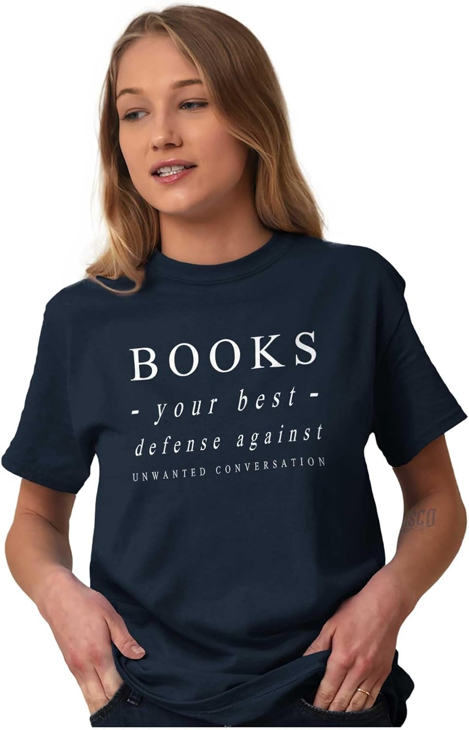image:imageBooks Defense Against Conversation Graphic T Shirt Men or WomenNavy