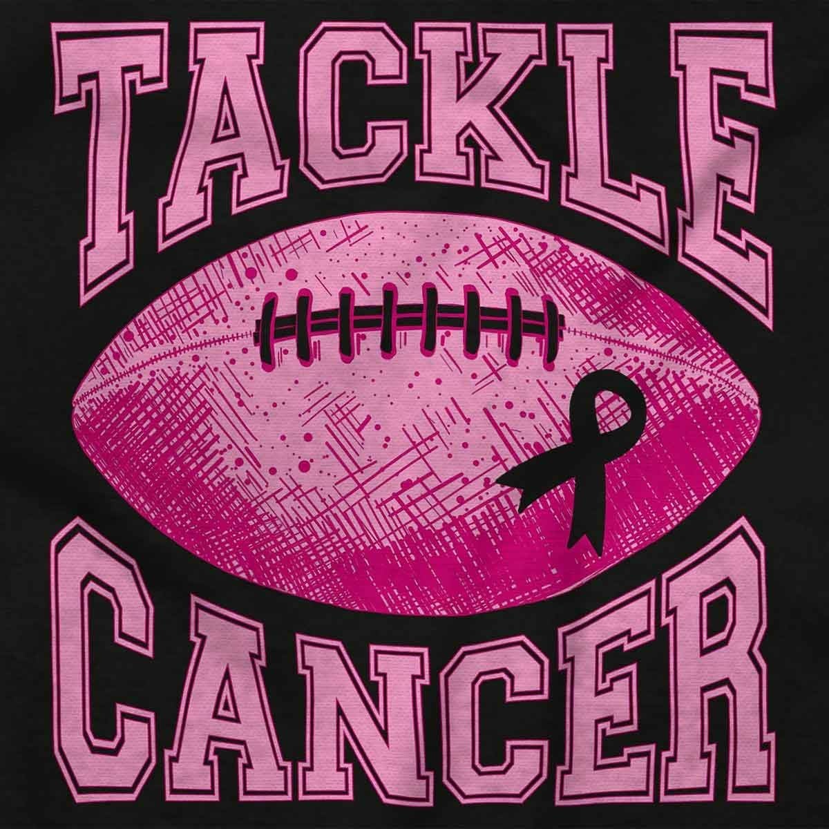 image:imageBreast Cancer Tackle Cancer Football Toddler Baby Girl T ShirtBlack
