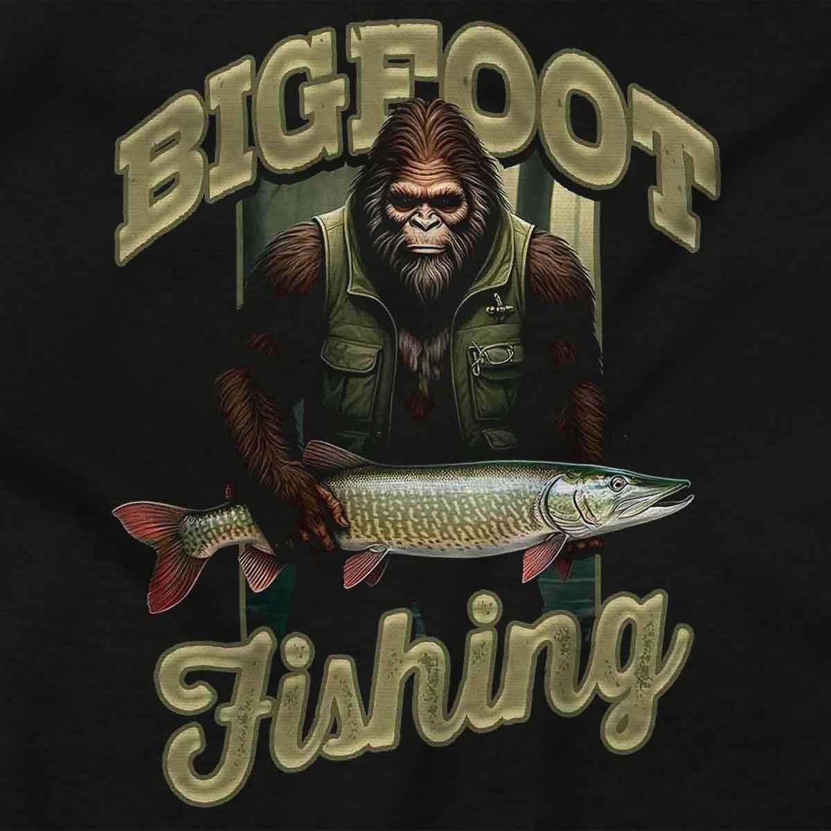 image:imageBrisco Brands Bigfoot Fishing Outdoor Adventure Mens Graphic T Shirt TeesBlack