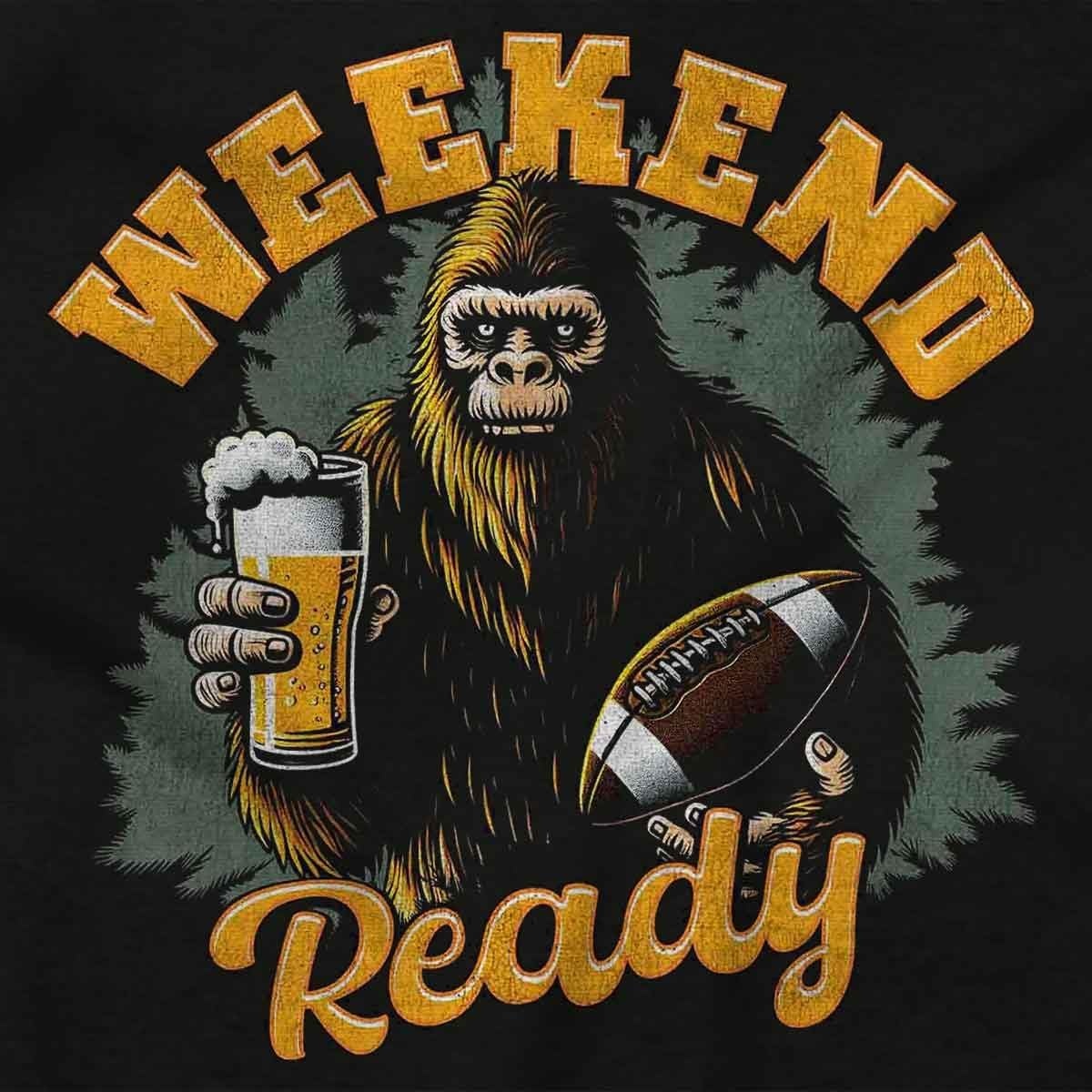 image:imageBrisco Brands Bigfoot Football Weekend Ready Mens Crewneck SweatshirtBlack