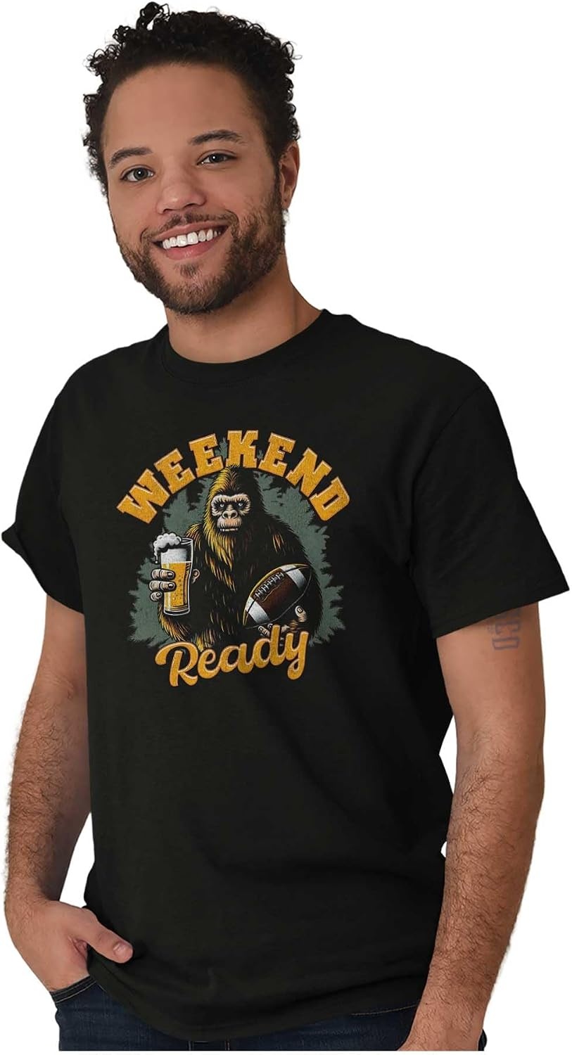 image:imageBrisco Brands Bigfoot Football Weekend Ready Mens Graphic T Shirt TeesBlack