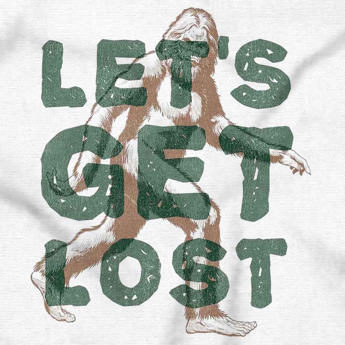 image:imageBrisco Brands Bigfoot Lets Get Lost Outdoors Sweatshirt for Men or WomenWhite