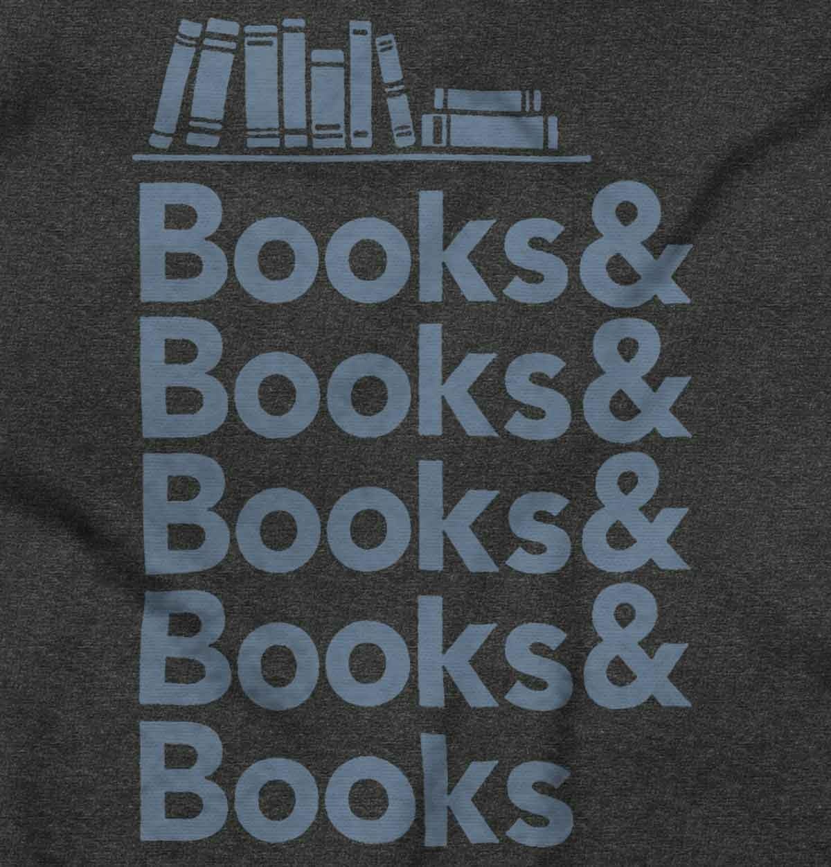 image:imageBrisco Brands Books Books Books Reading Lover Womens Slim Fit Graphic TeeBlack