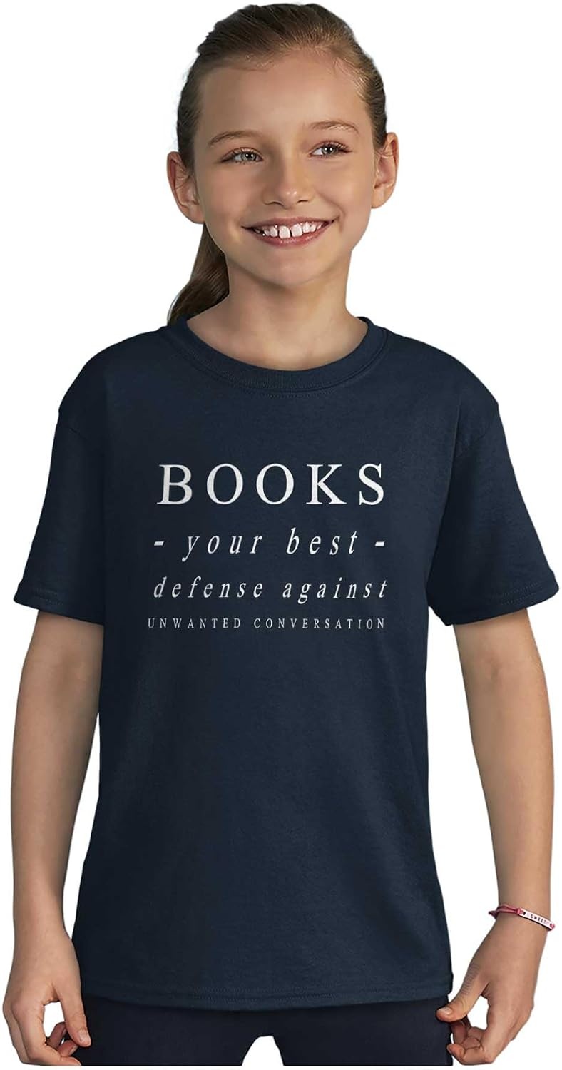 image:imageBrisco Brands Books Defense Against Conversation Crewneck T Shirts Boy Girl