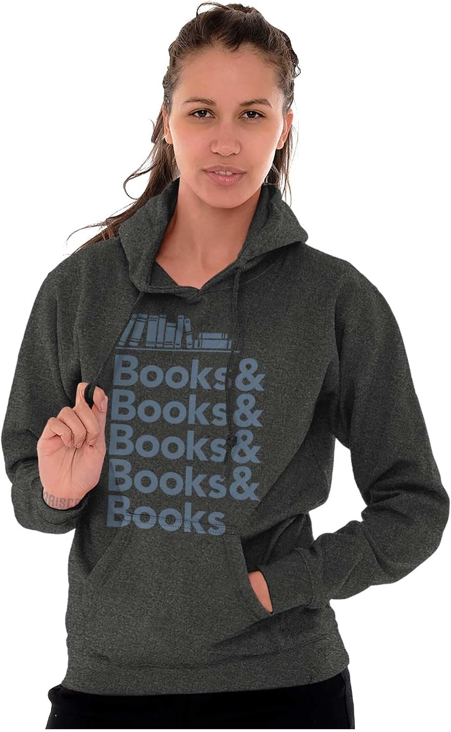 image:imageBrisco Brands Books Reading Lover Hoodie Sweatshirt Women MenBlack