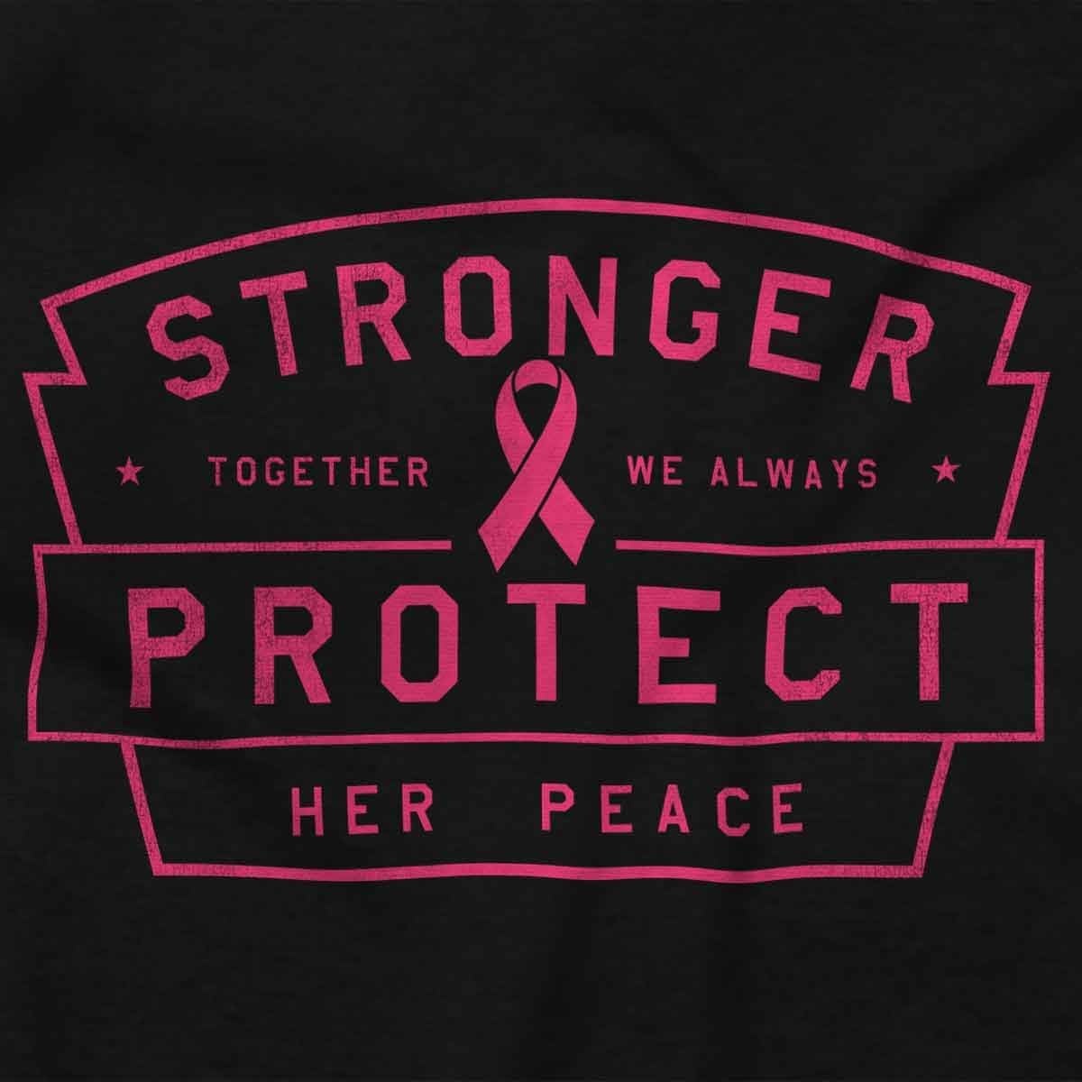 image:imageBrisco Brands Breast Cancer Protect Her Peace Womens Graphic T Shirt TeesBlack