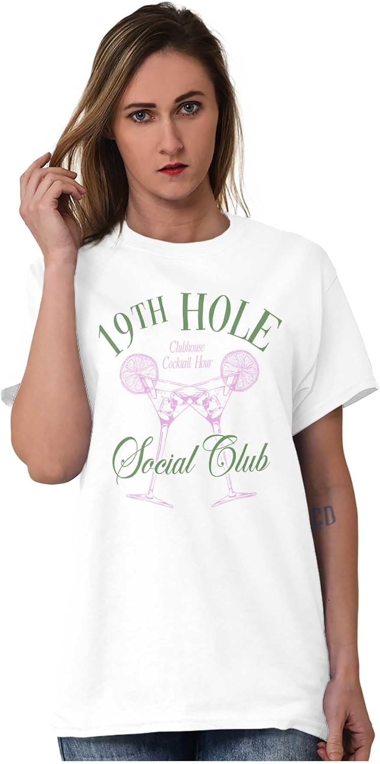 image:imageBrisco Brands Cocktail Hour Martini Social Club Womens Graphic T Shirt TeesWhite