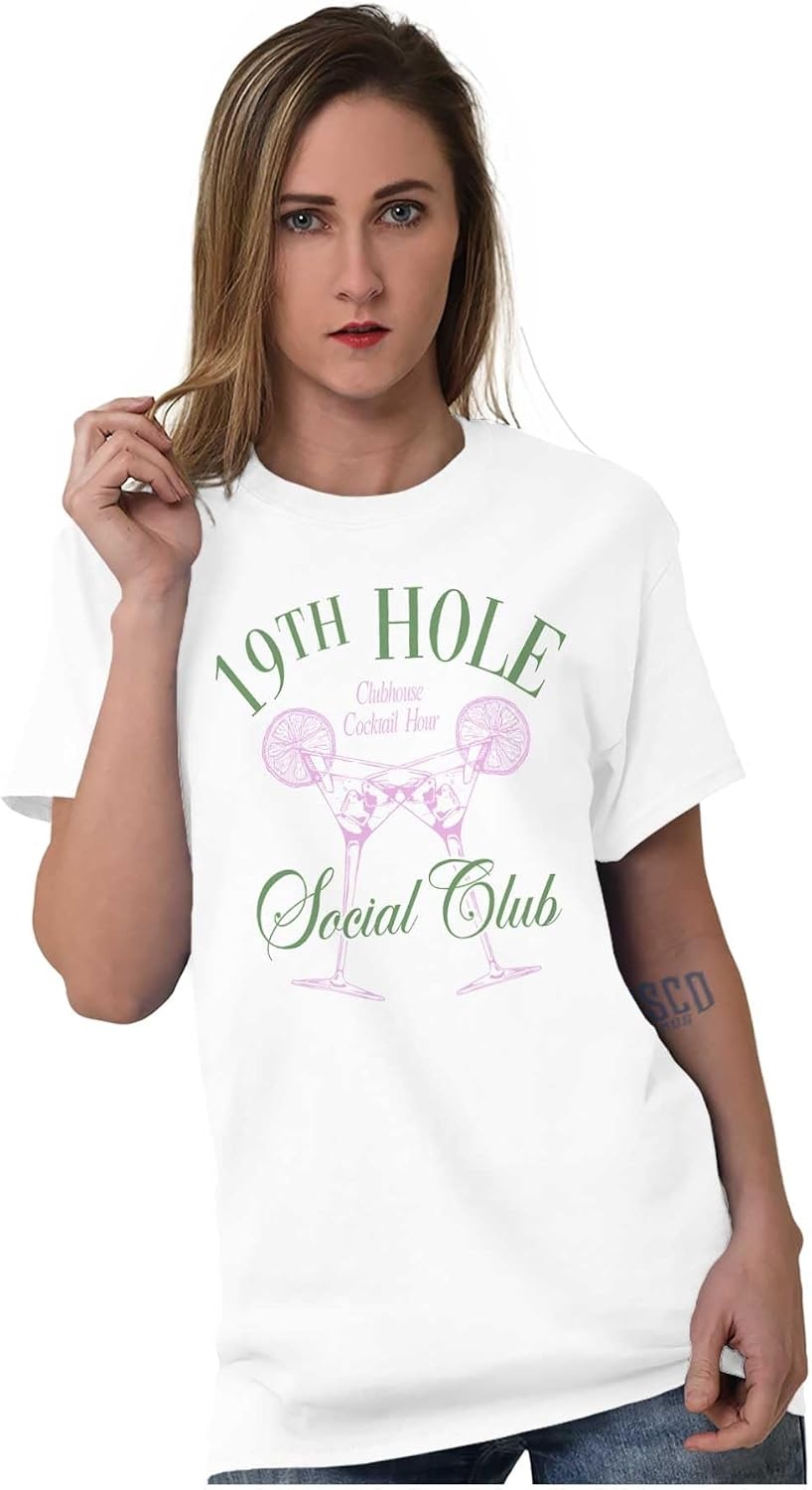 image:imageBrisco Brands Cocktail Hour Martini Social Club Womens Graphic T Shirt TeesWhite