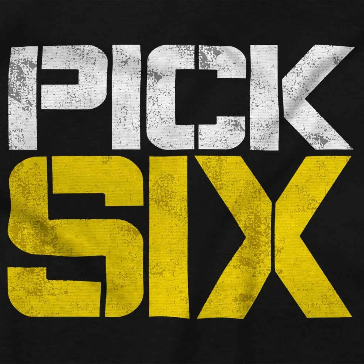 image:imageBrisco Brands Football Pick Six Sports Athlete Womens Slim Fit Graphic TeeBlack