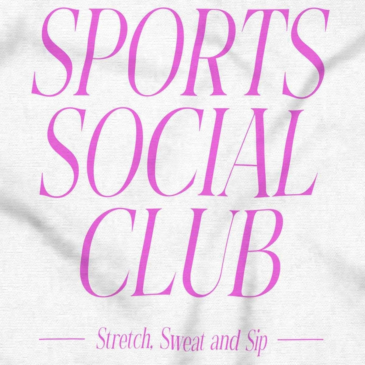 image:imageBrisco Brands Funny Gym Sports Social Club Joke Baby Bodysuit Jumper GirlsWhite