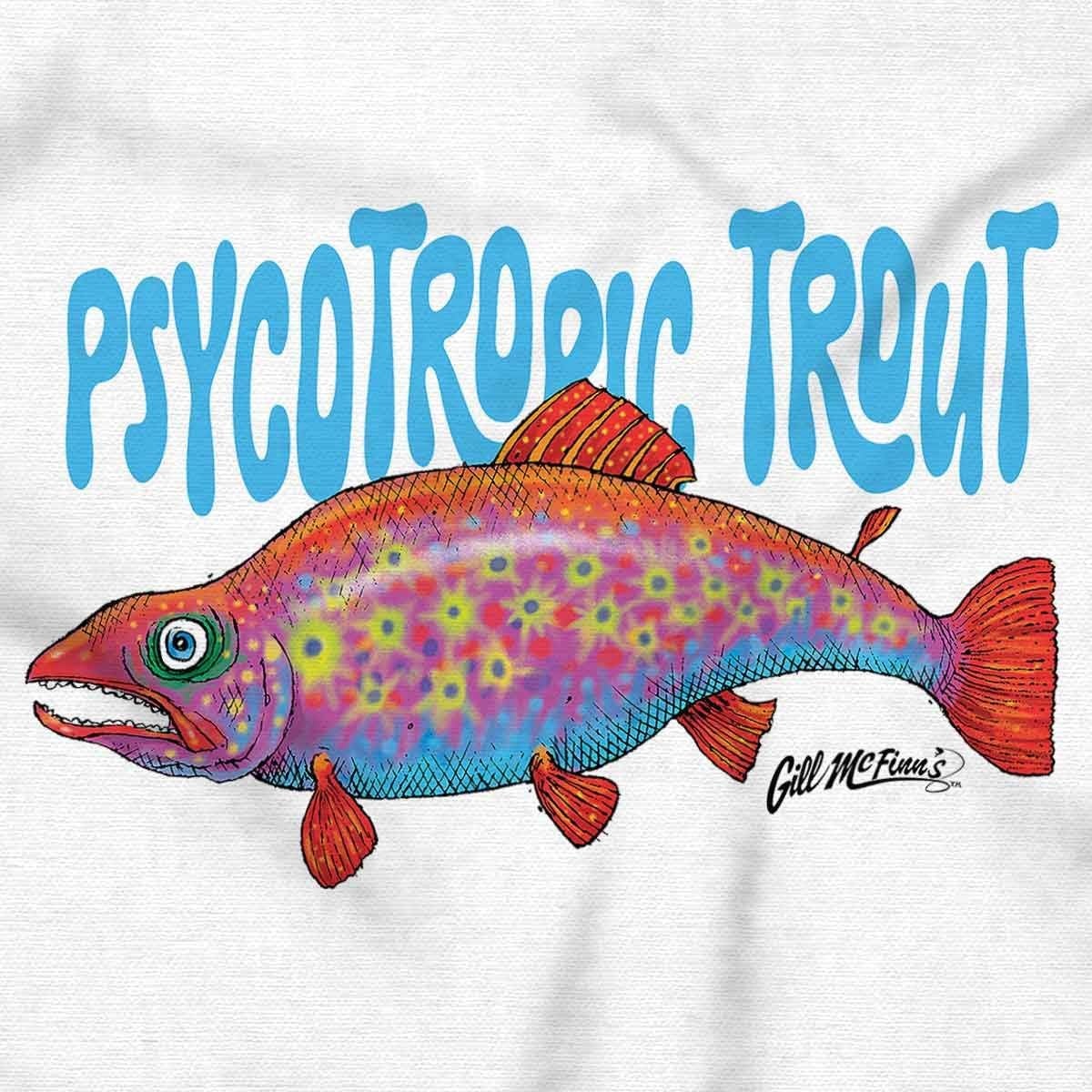 image:imageBrisco Brands Gill McFinns Psychotropic Trout Toddler Baby Graphic T ShirtWhite
