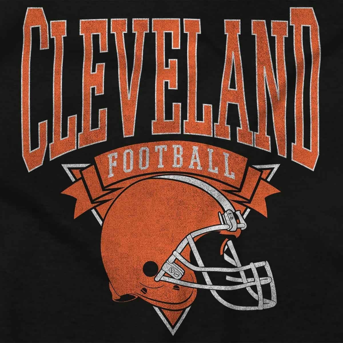 image:imageBrisco Brands Hometown Football Team Fan Helmet Baby Romper Boys or GirlsBlack Cleveland