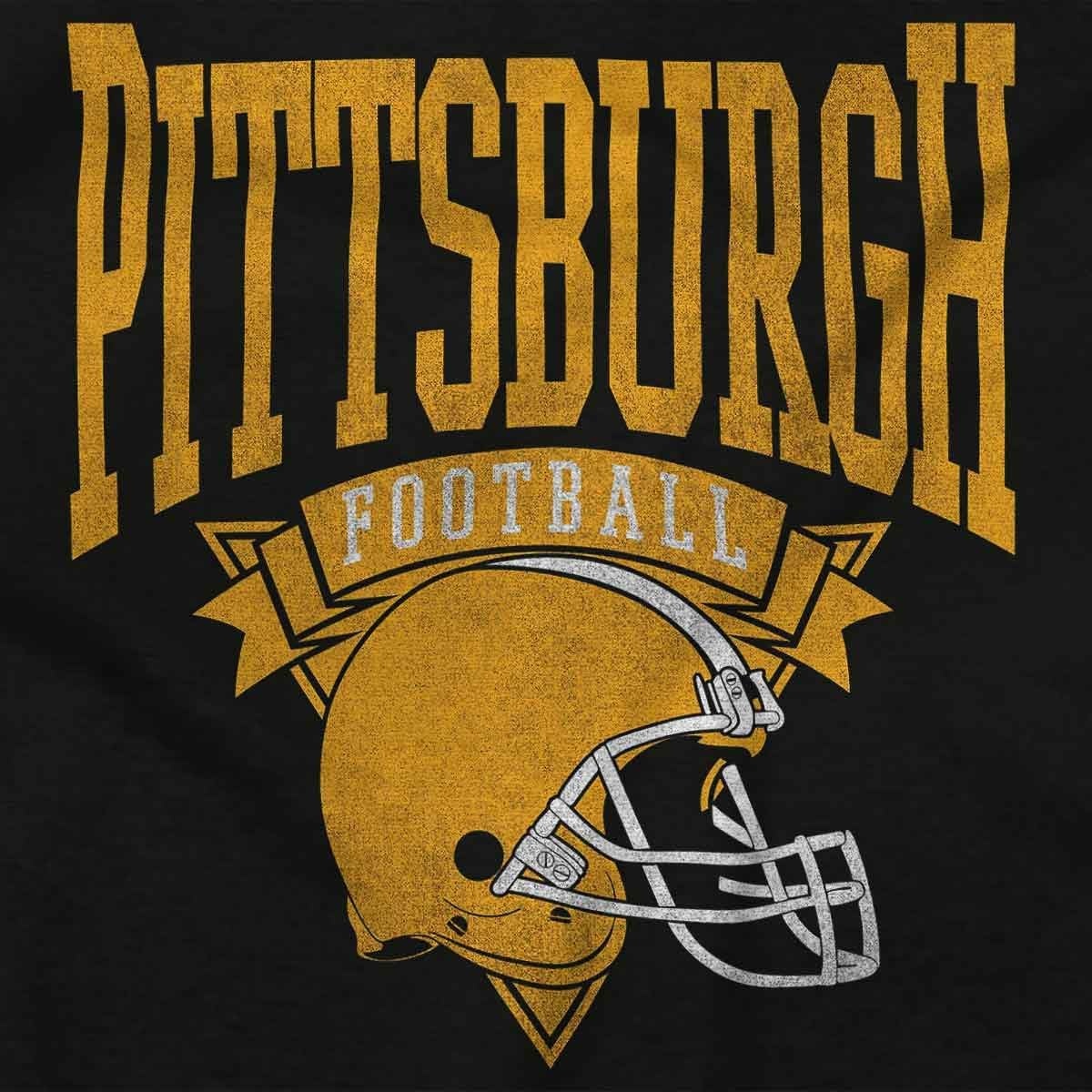 image:imageBrisco Brands Hometown Football Team Fan Helmet Sweatshirt for Men or WomenBlack Pittsburgh