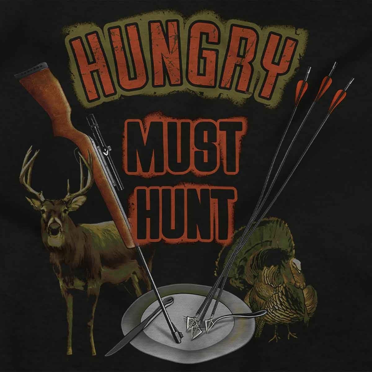 image:imageBrisco Brands Hungry Must Hunt for Food Humor Graphic T Shirt Men or WomenBlack