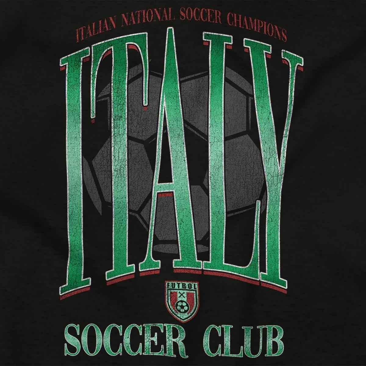 image:imageBrisco Brands Italy National Soccer Club Futbol Hoodie Sweatshirt Women MenBlack