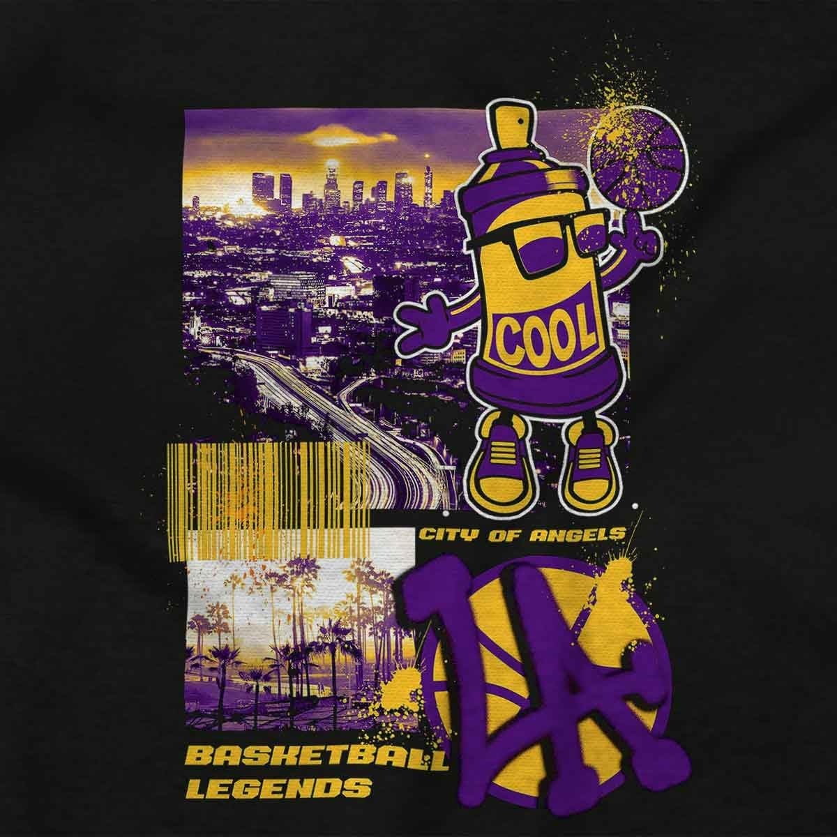 image:imageBrisco Brands Los Angeles Basketball Legends Hoodie Sweatshirt Women MenBlack