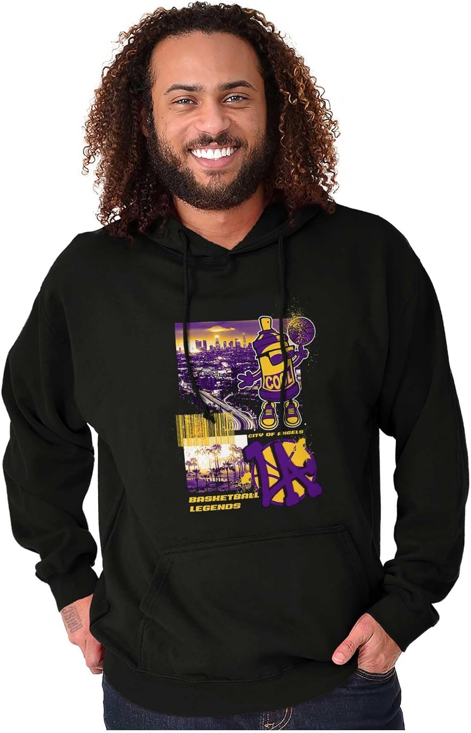 image:imageBrisco Brands Los Angeles Basketball Legends Hoodie Sweatshirt Women MenBlack