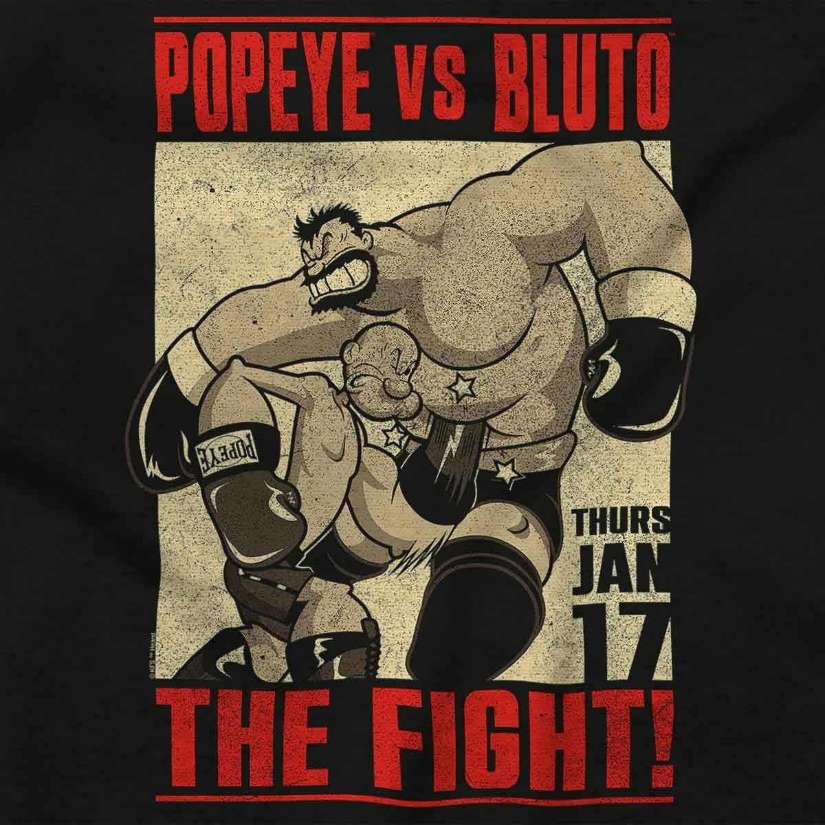 image:imageBrisco Brands Popeye Boxing Champion Fight Poster Baby Romper Boys or GirlsBlack Popeye Vs Bluto