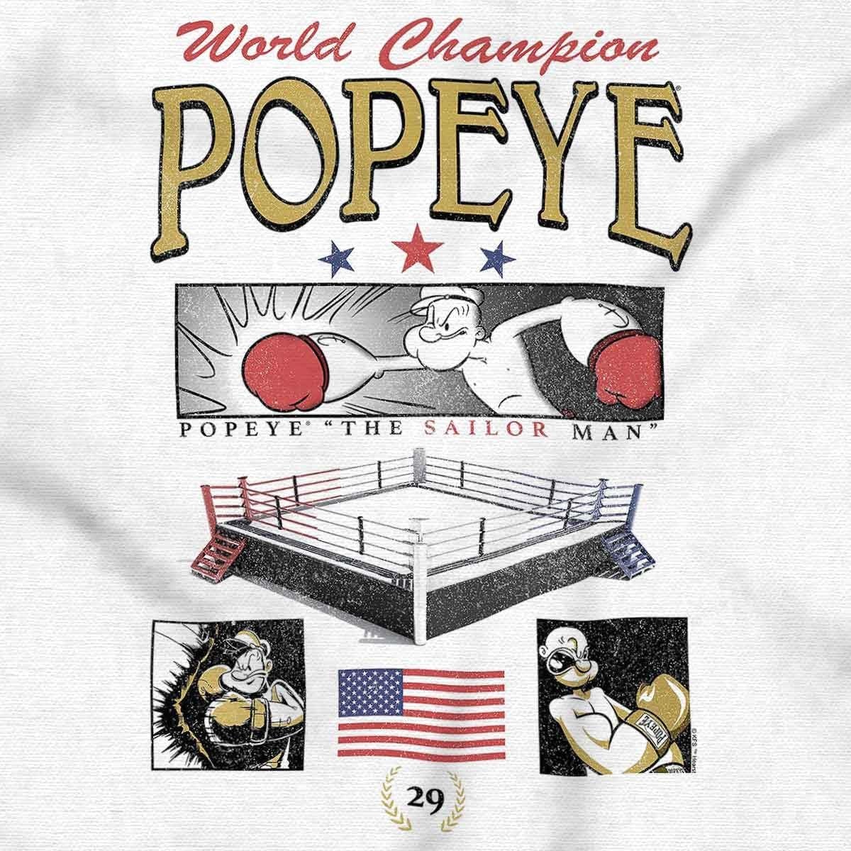 image:imageBrisco Brands Popeye Boxing Champion Fight Poster Baby Romper Boys or GirlsWhite World Champion Popeye