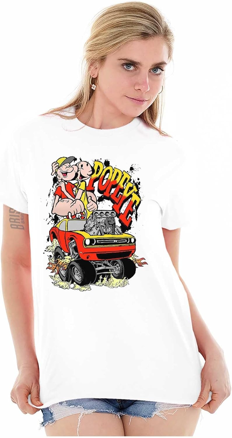 image:imageBrisco Brands Popeye Olive OYL Monster Truck Graphic T Shirt Men or WomenWhite