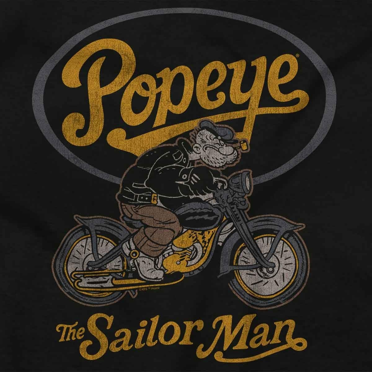 image:imageBrisco Brands Popeye Vintage Motorcycle Biker Baby Romper Boys or GirlsBlack  Retro Biker