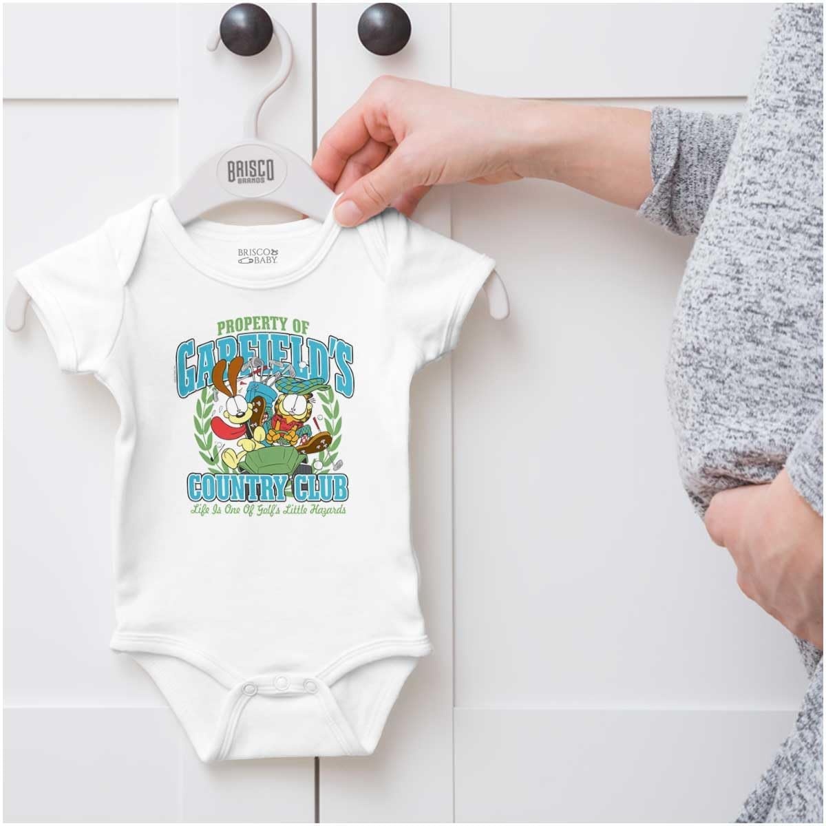 image:imageBrisco Brands Property of Garfields Country Club Baby Romper Boys or GirlsWhite