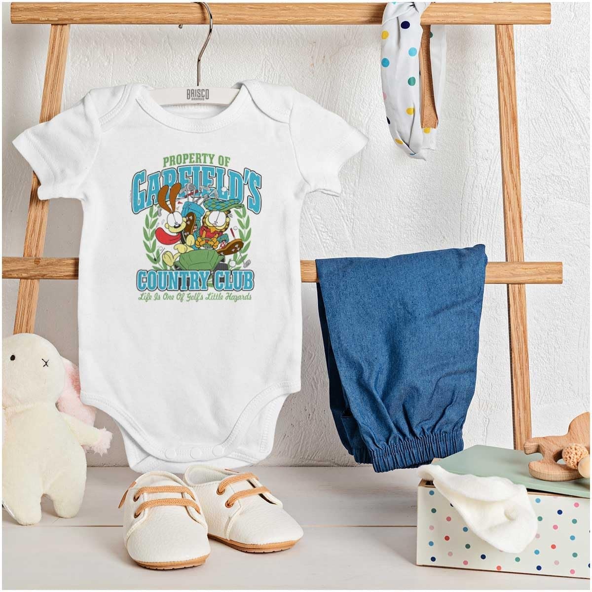 image:imageBrisco Brands Property of Garfields Country Club Baby Romper Boys or GirlsWhite