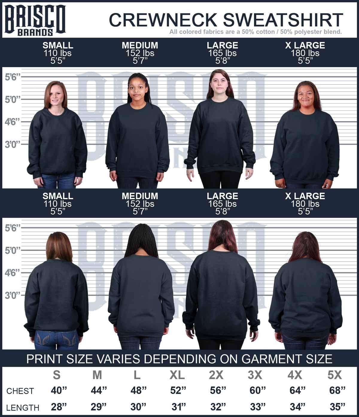 image:imageBrisco Brands So Many Books So Little Time Reader Women Crewneck SweatshirtNavy