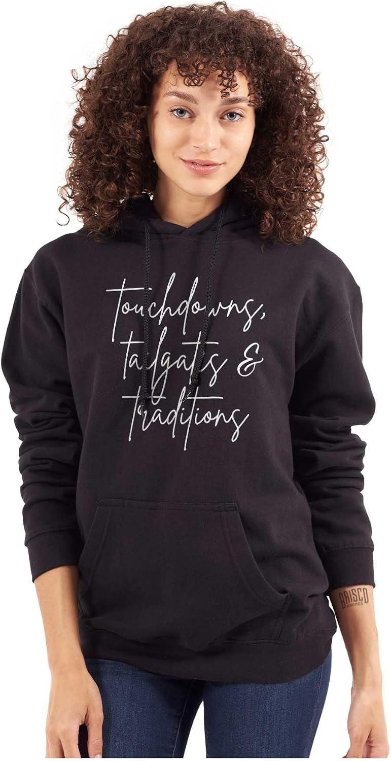 image:imageBrisco Brands Touchdowns Tailgates Traditions Hoodie Sweatshirt Women MenBlack