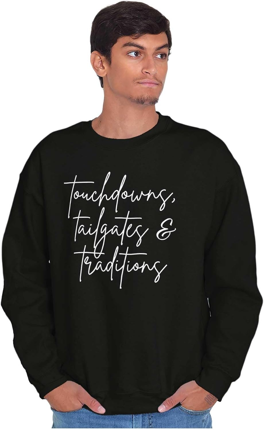 image:imageBrisco Brands Touchdowns Tailgates Traditions Sweatshirt for Men or WomenBlack