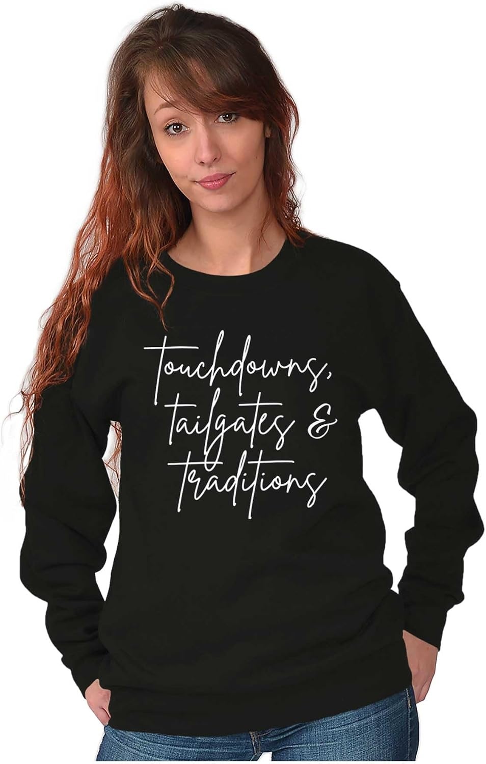 image:imageBrisco Brands Touchdowns Tailgates Traditions Sweatshirt for Men or WomenBlack