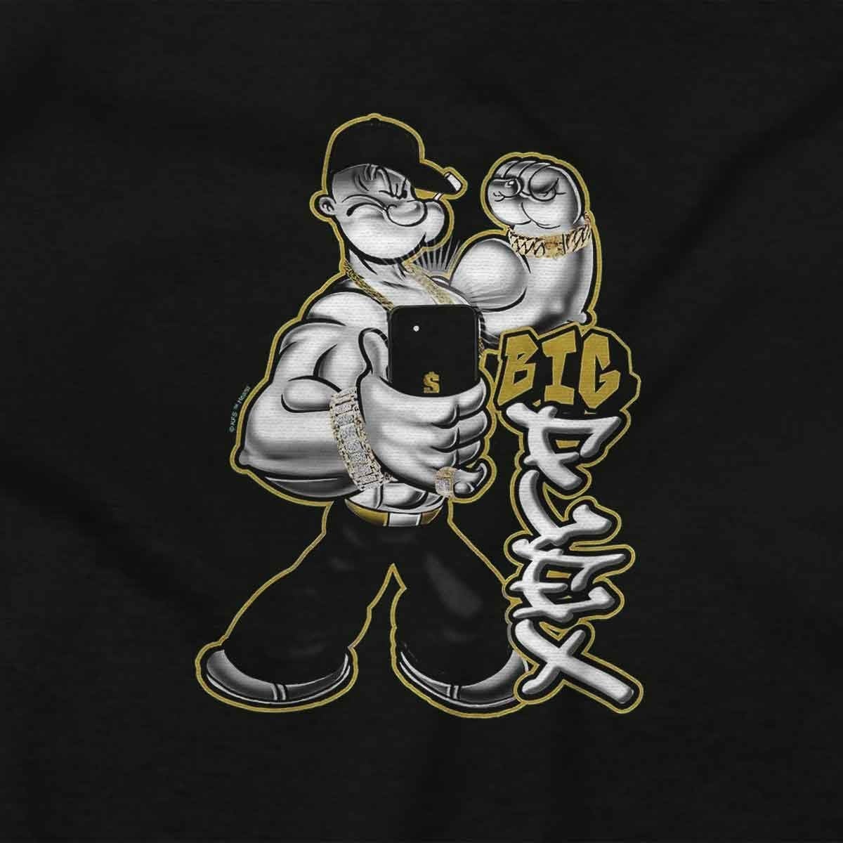 image:imageBrisco Brands Urban Popeye Big Flex Muscle Selfie Baby Romper Boys or GirlsBlack