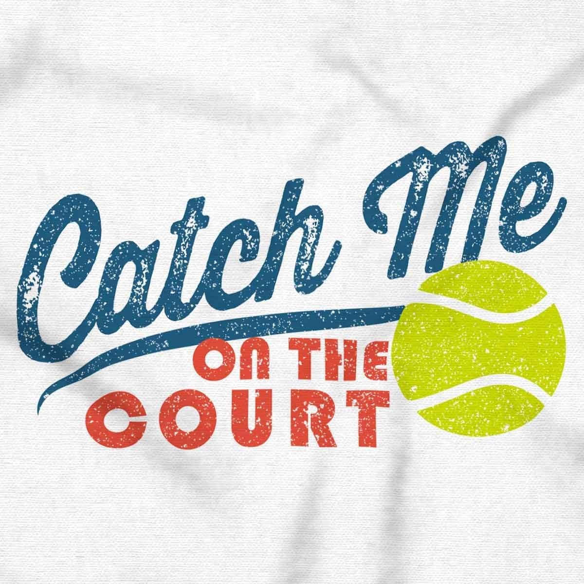 image:imageCatch Me On The Tennis Court Toddler Baby Graphic T ShirtWhite