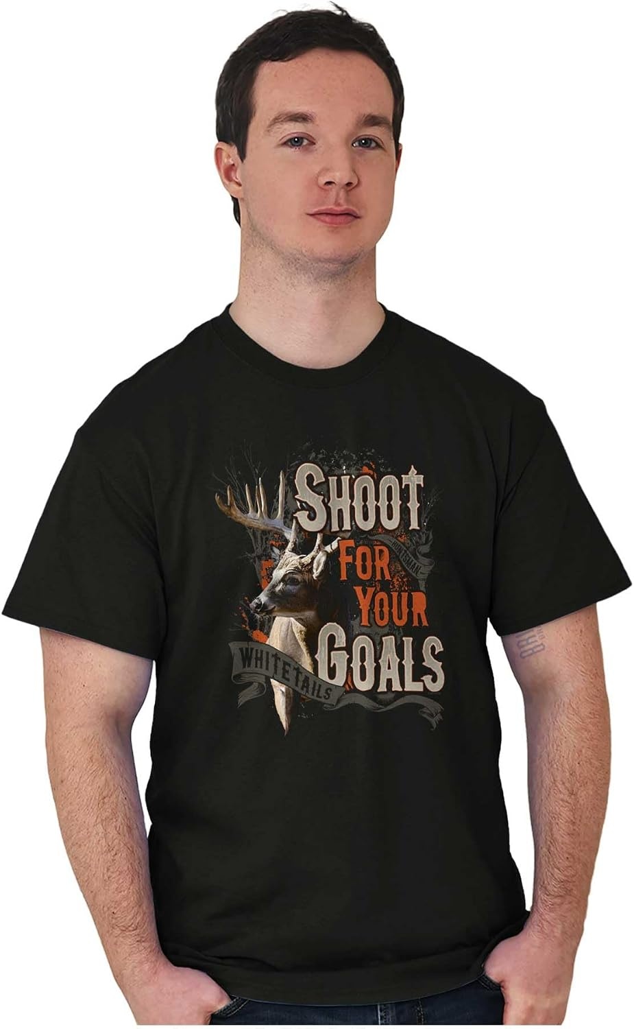 image:imageDeer Hunting Shoot for Your Goals Graphic T Shirt Men or WomenBlack