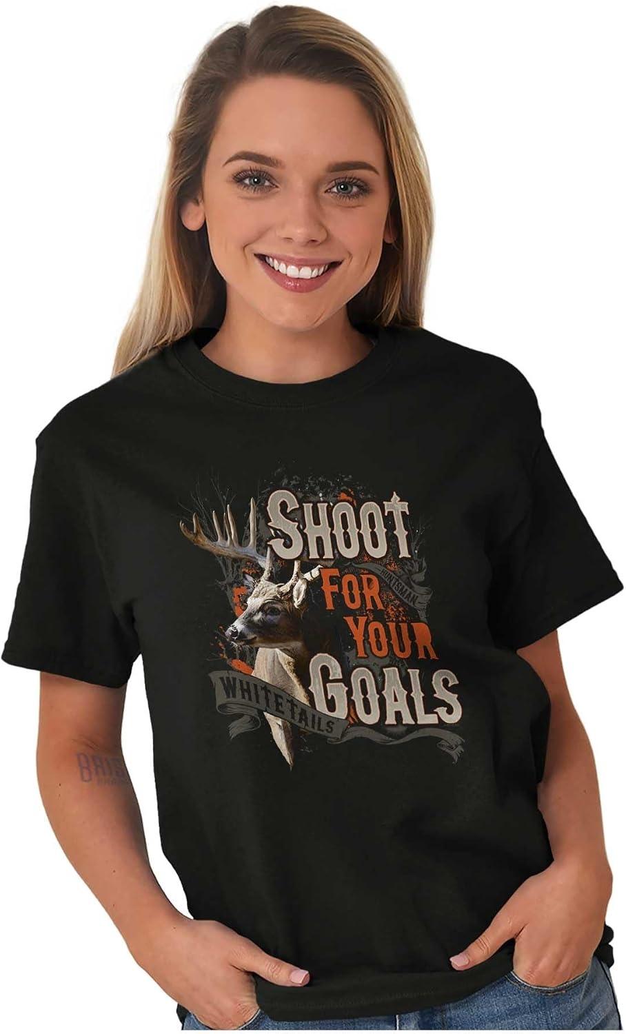 image:imageDeer Hunting Shoot for Your Goals Graphic T Shirt Men or WomenBlack