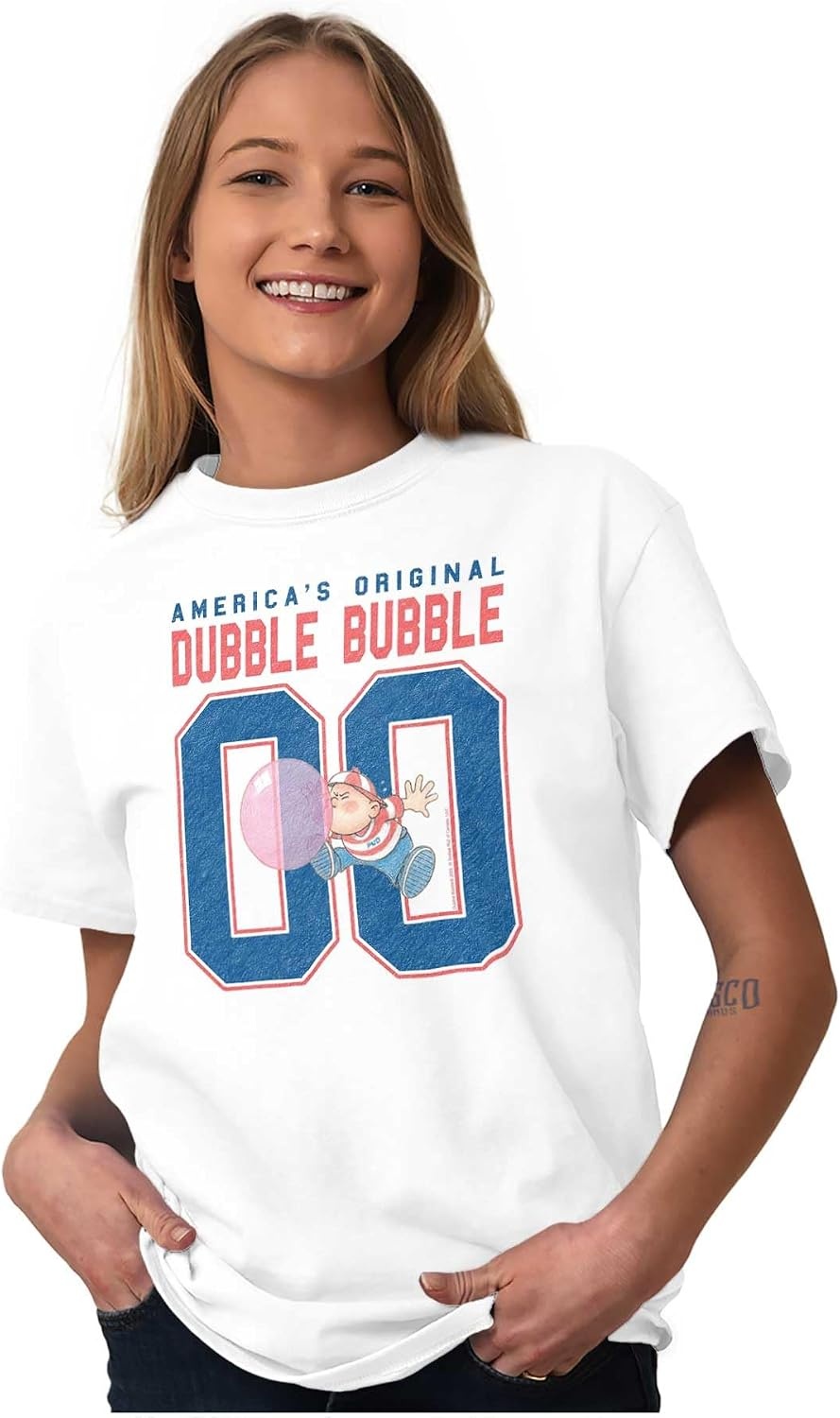 image:imageDubble Bubble Baseball Number Jersey Graphic T Shirt Men or WomenWhite America 00