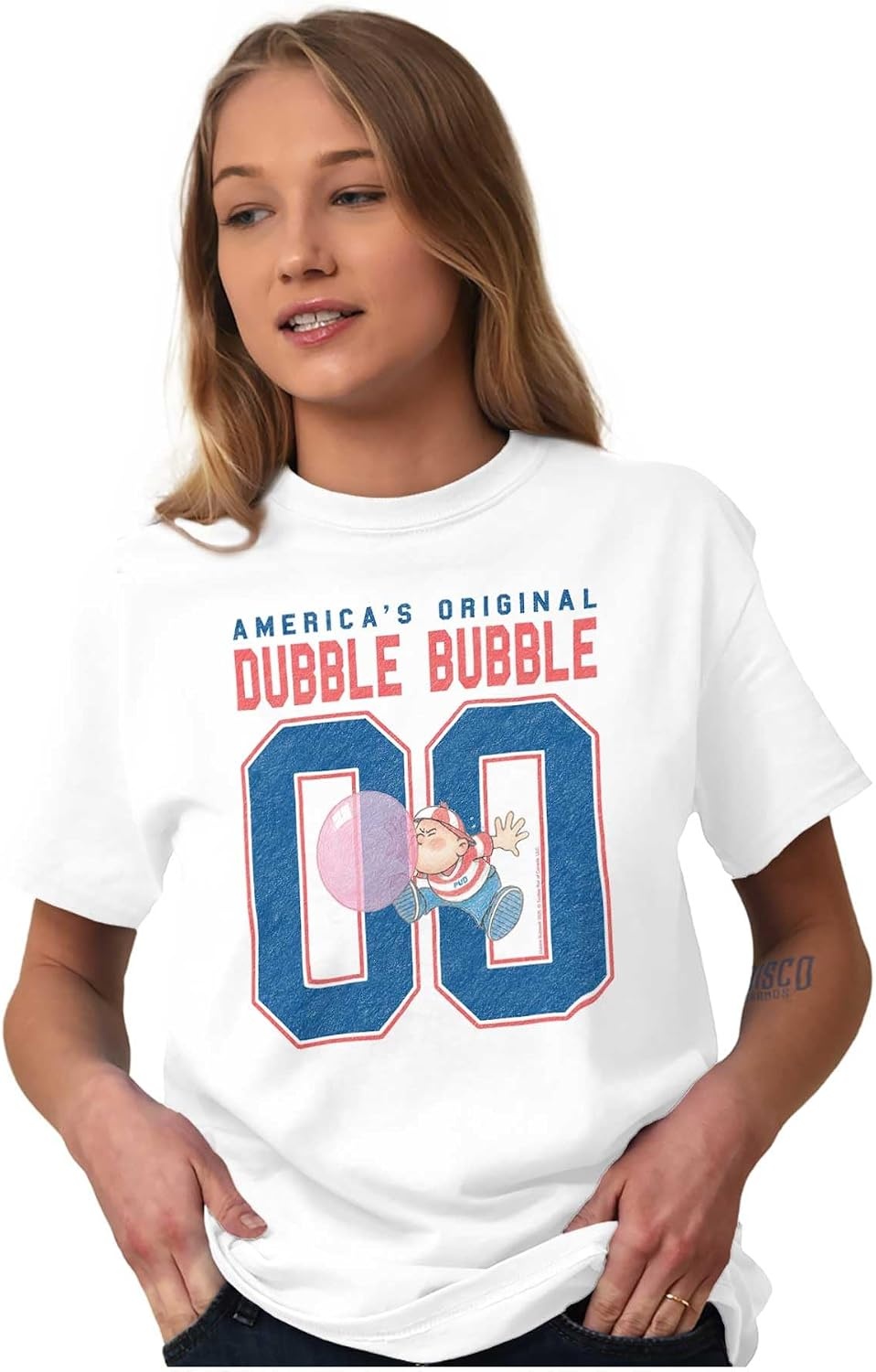 image:imageDubble Bubble Baseball Number Jersey Graphic T Shirt Men or WomenWhite America 00
