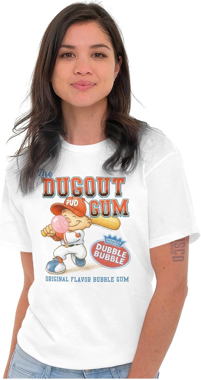image:imageDubble Bubble Baseball Number Jersey Graphic T Shirt Men or WomenWhite the Dugout Gum