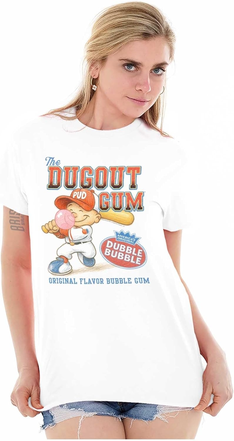 image:imageDubble Bubble Baseball Number Jersey Graphic T Shirt Men or WomenWhite the Dugout Gum