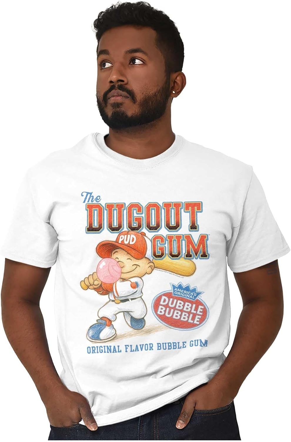image:imageDubble Bubble Baseball Number Jersey Graphic T Shirt Men or WomenWhite the Dugout Gum