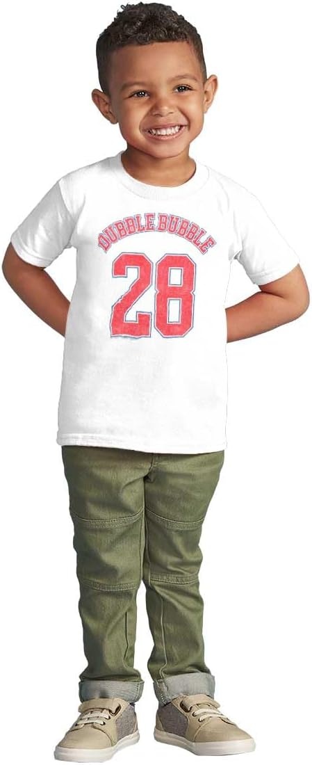 image:imageDubble Bubble Baseball Number Jersey Toddler Baby Graphic T ShirtWhite 28 Jersey