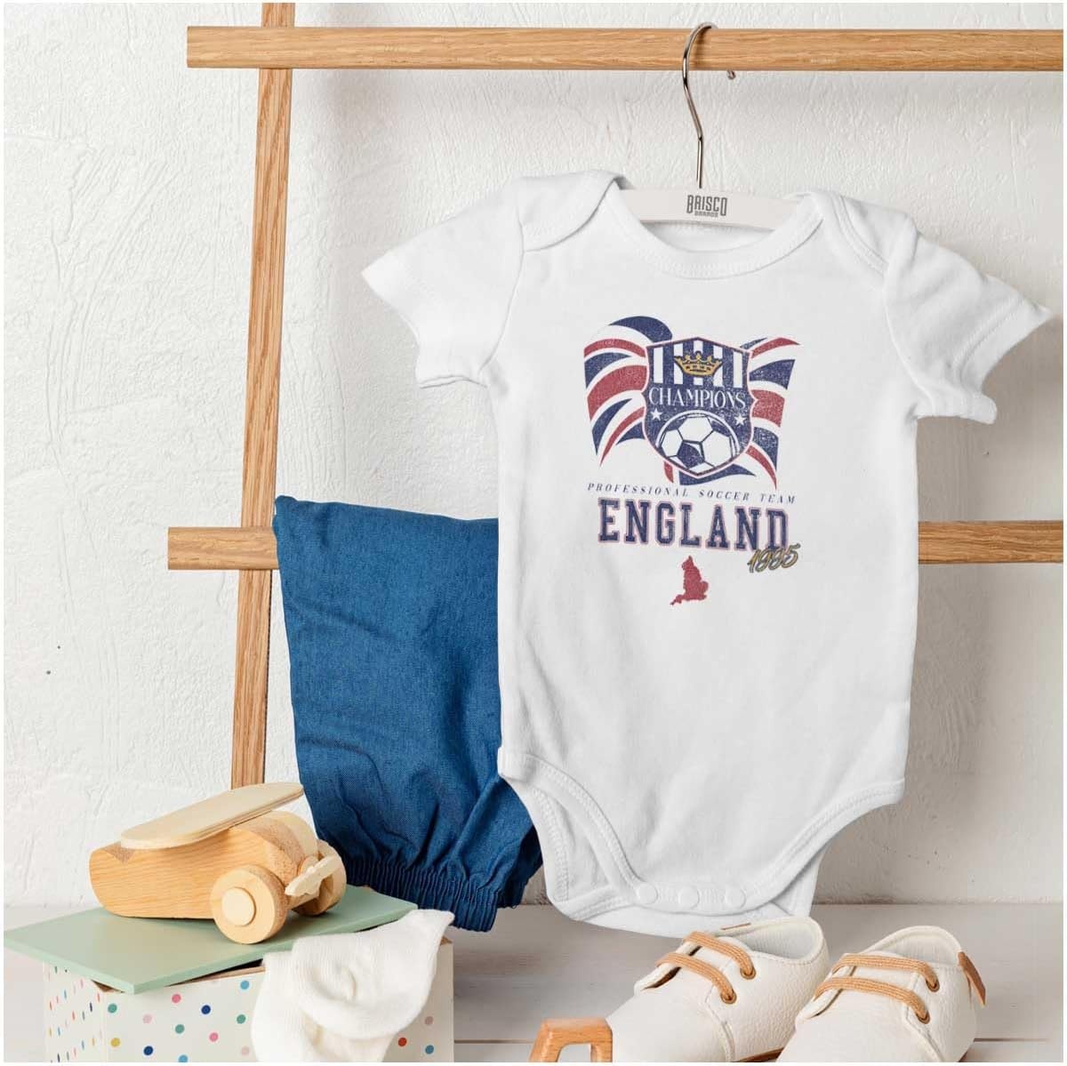 image:imageEngland Professional Soccer Champion Baby Romper Boys or GirlsWhite