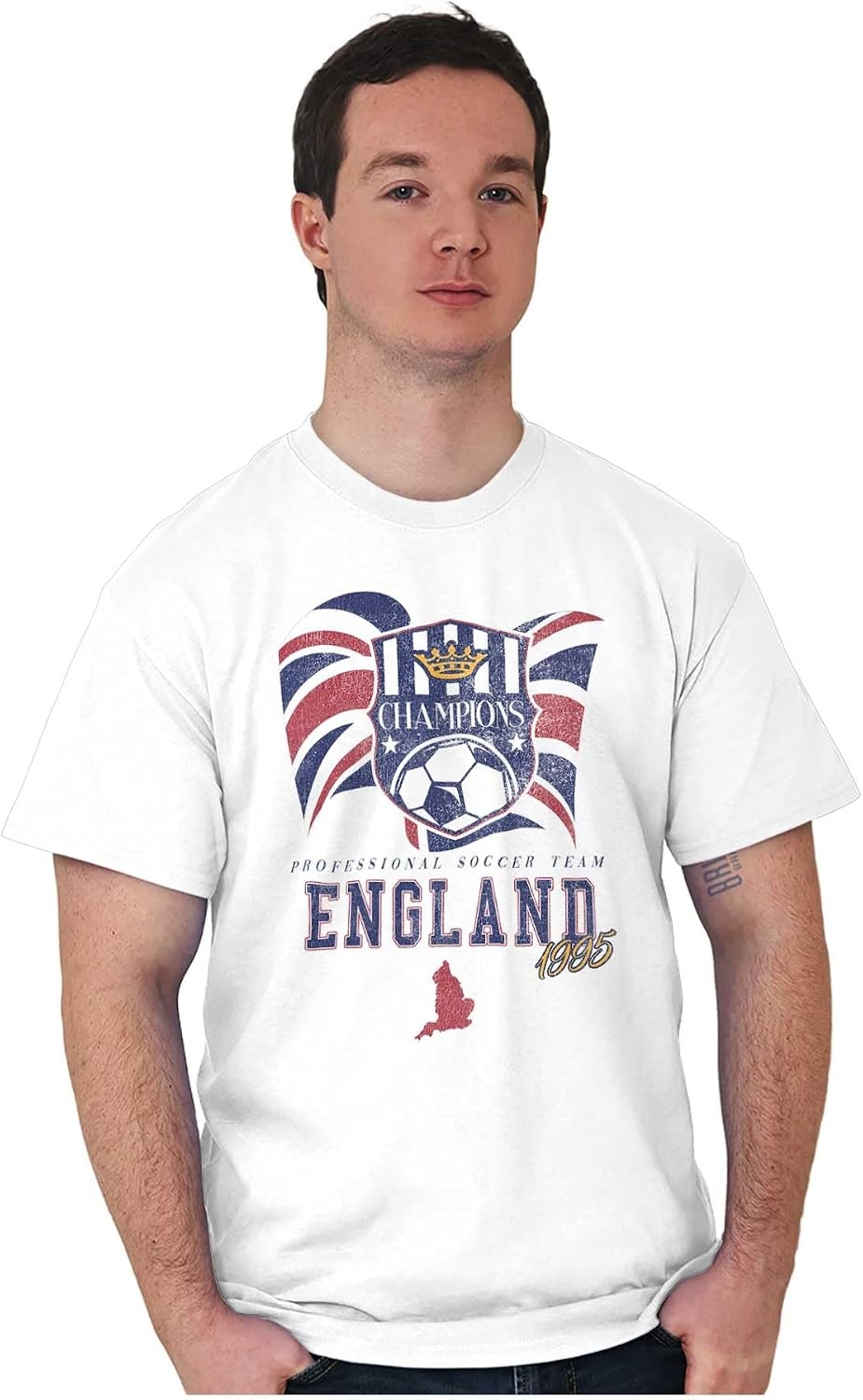 image:imageEngland Professional Soccer Champion Graphic T Shirt Men or WomenWhite