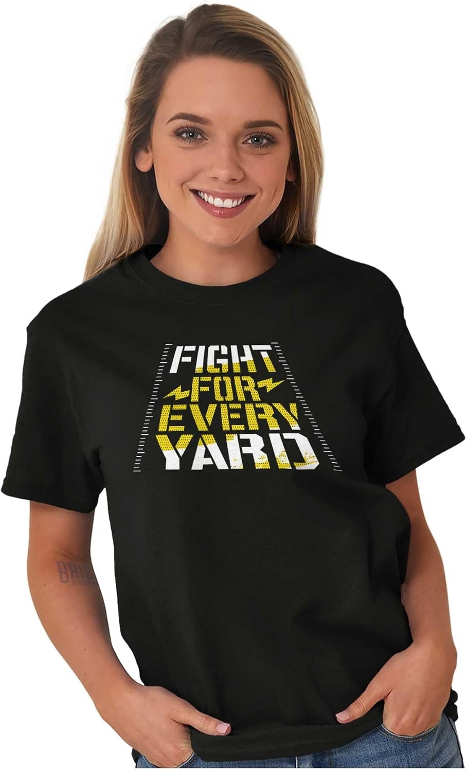 image:imageFootball Fight For Every Yard Line Graphic T Shirt Men or WomenBlack