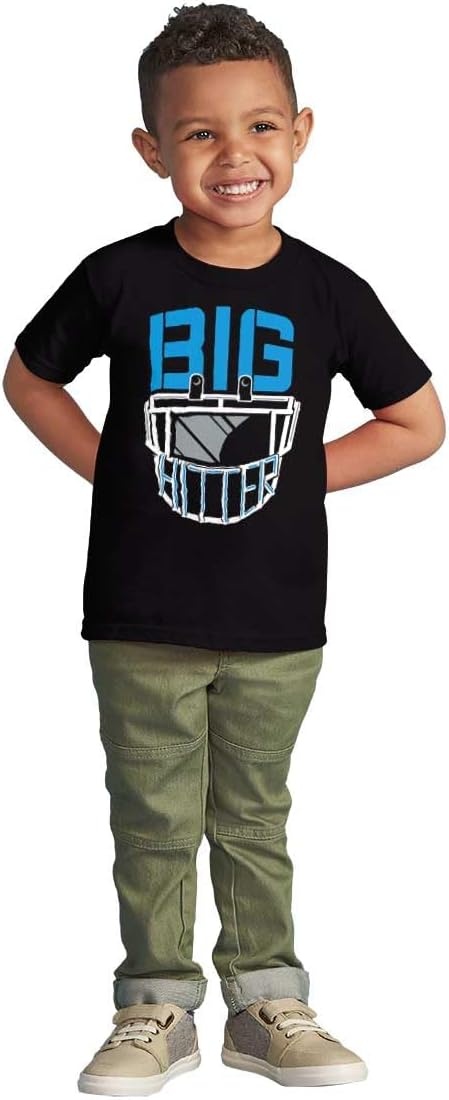 image:imageFootball Helmet Big Hitter Sports Fan Toddler Baby Graphic T ShirtBlack