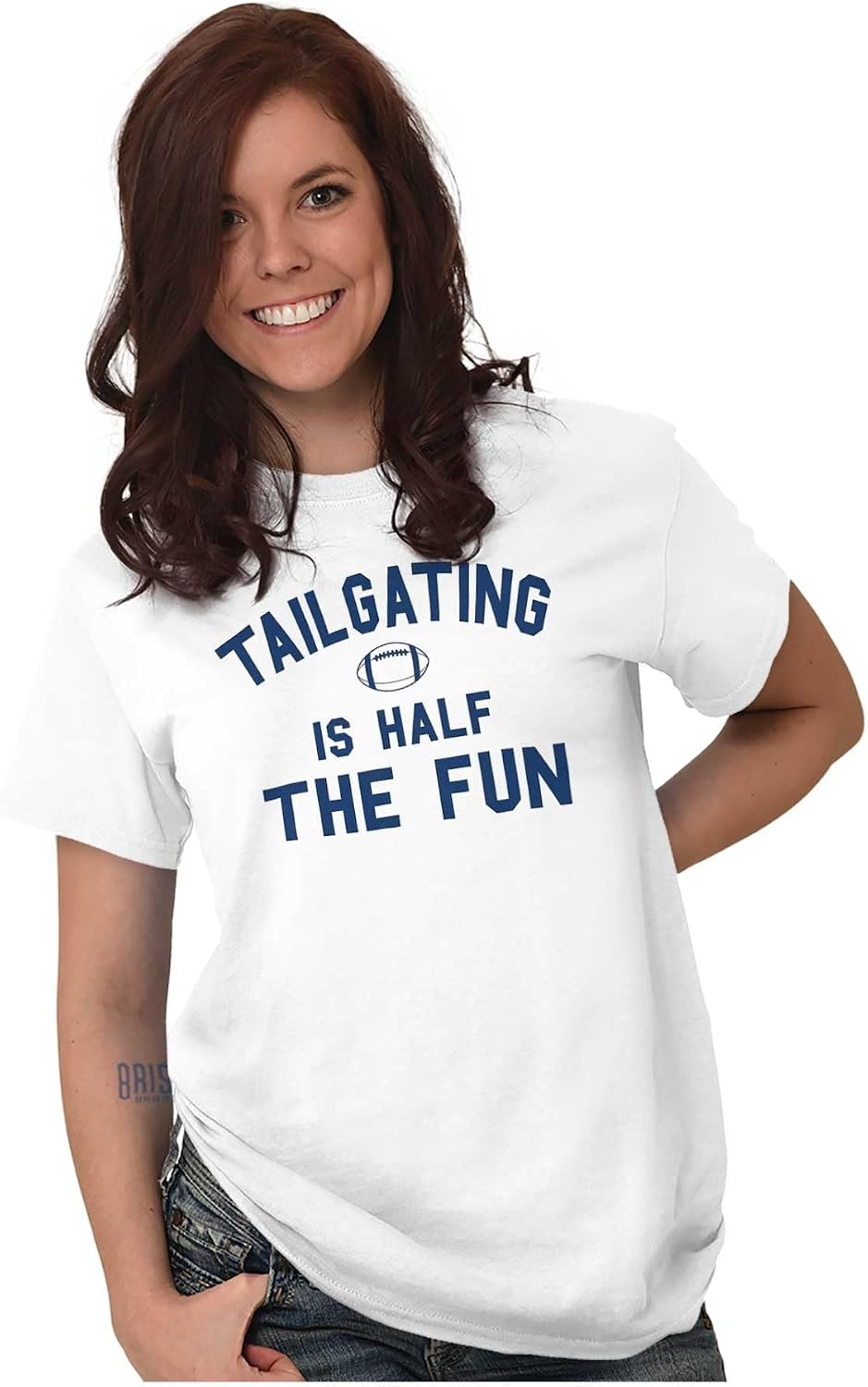 image:imageFootball Tailgating Is Half The Fun Graphic T Shirt Men or WomenWhite