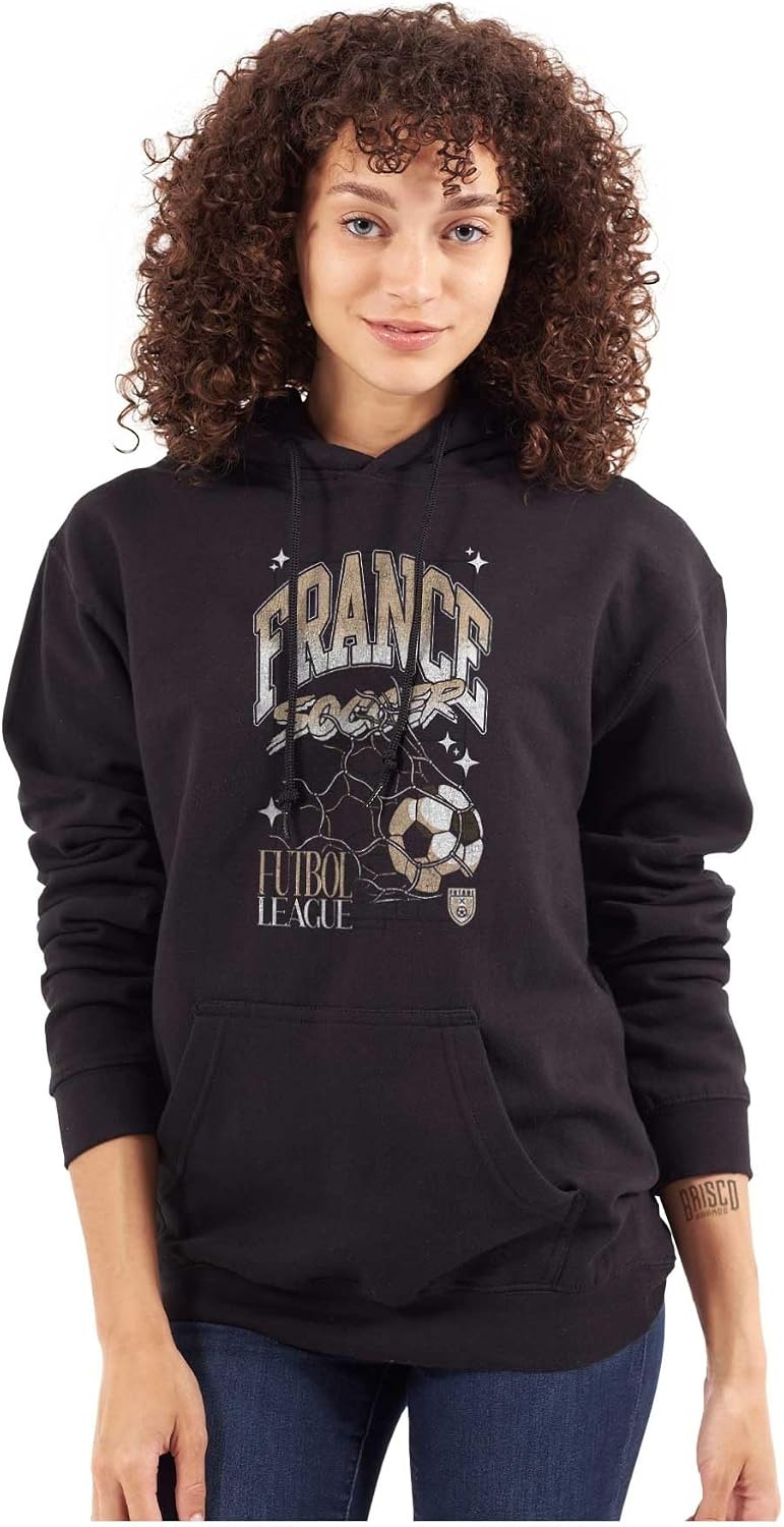 image:imageFrance Futbol League Soccer Goal Hoodie Sweatshirt Women MenBlack