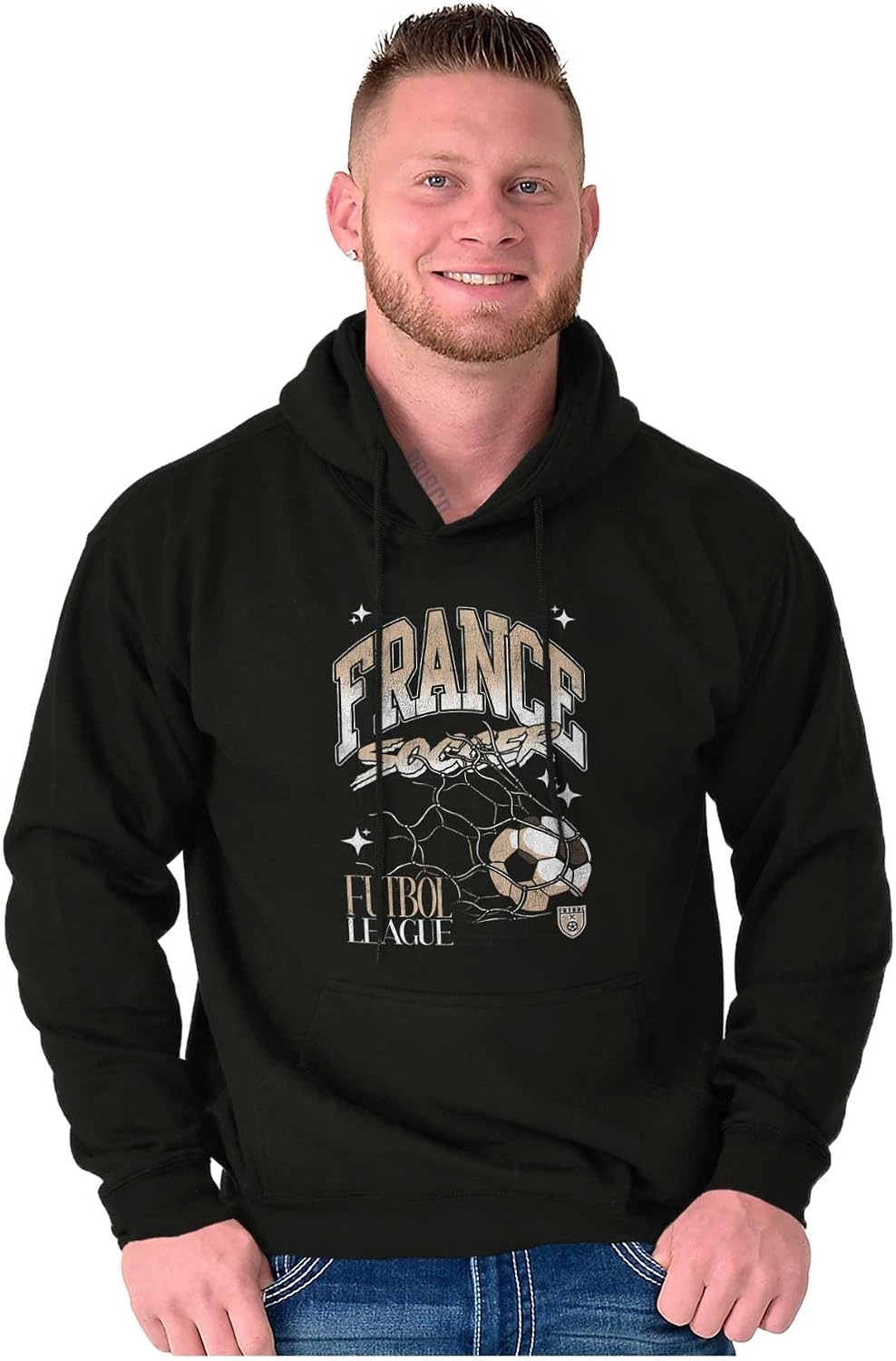 image:imageFrance Futbol League Soccer Goal Hoodie Sweatshirt Women MenBlack