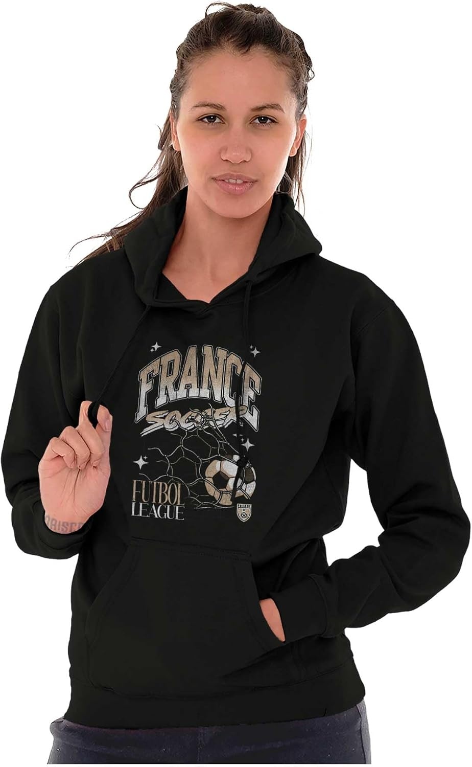 image:imageFrance Futbol League Soccer Goal Hoodie Sweatshirt Women MenBlack